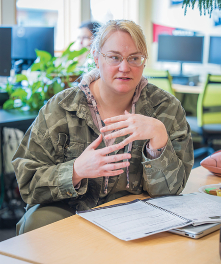 Rebecca Hodges hopes to continue her studies in geomatics, and eventually work for the state Department of Transportation.